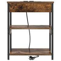 vidaXL Armadio da Notte Rovere fumo 41 x 31 x 51 cm Legno multistrato