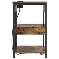 vidaXL Mobiletti da Notte 2 pcs Rovere fumo 41 x 31 x 51 cm