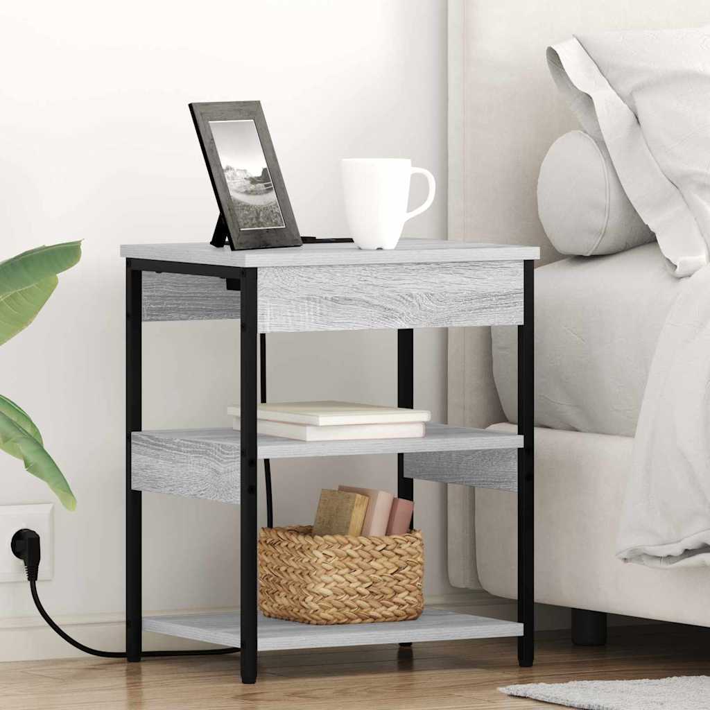 vidaXL Armadio da Notte Grigio sonoma 41 x 31 x 51 cm