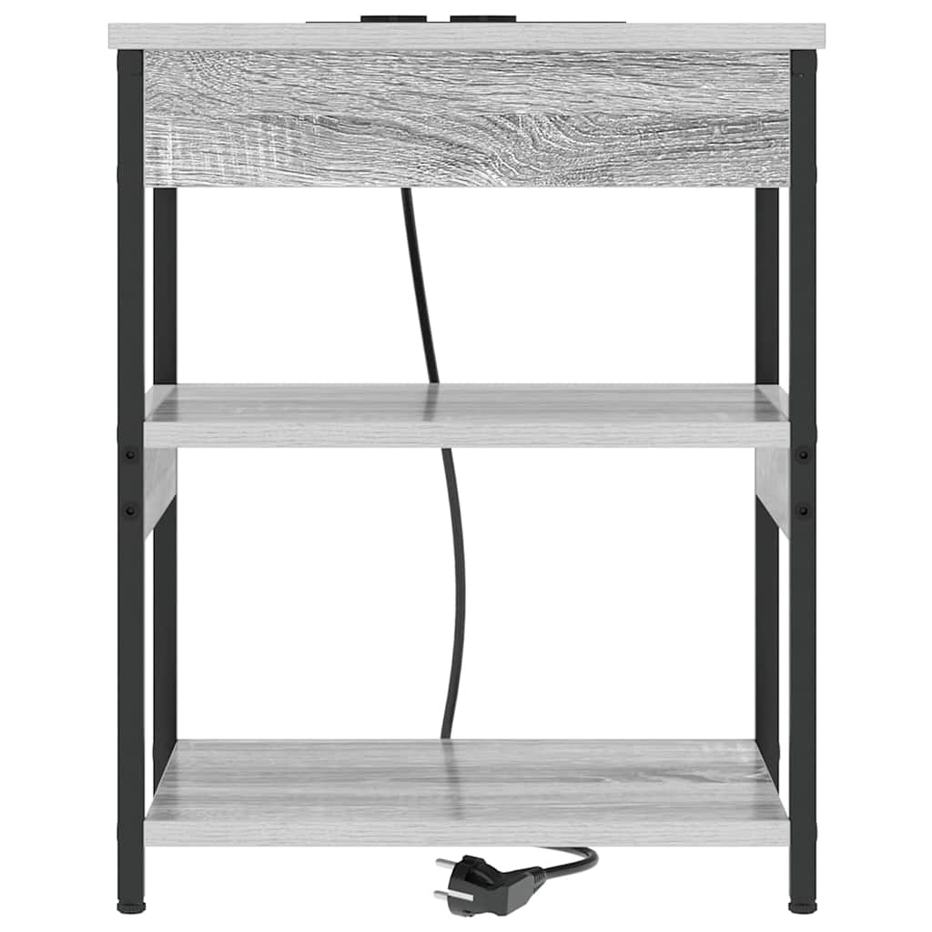 vidaXL Armadio da Notte Grigio sonoma 41 x 31 x 51 cm