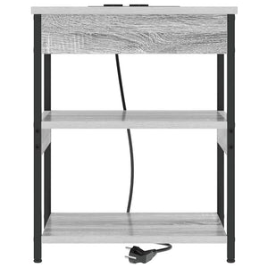 vidaXL Mobiletti da Notte 2 pcs Grigio sonoma 41 x 31 x 51 cm