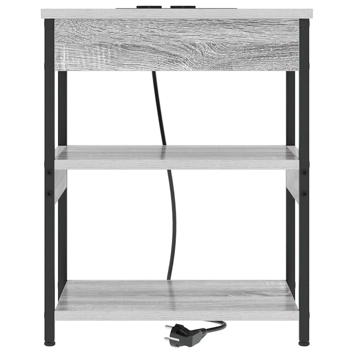 vidaXL Mobiletti da Notte 2 pcs Grigio sonoma 41 x 31 x 51 cm