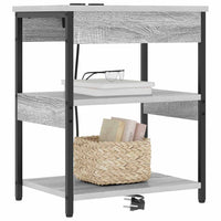 vidaXL Mobiletti da Notte 2 pcs Grigio sonoma 41 x 31 x 51 cm