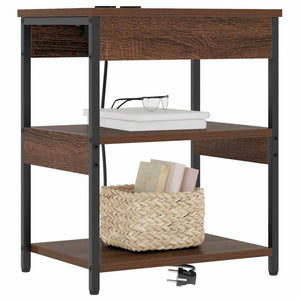 vidaXL Mobiletti da Notte 2 pcs Rovere marrone 41 x 31 x 51 cm