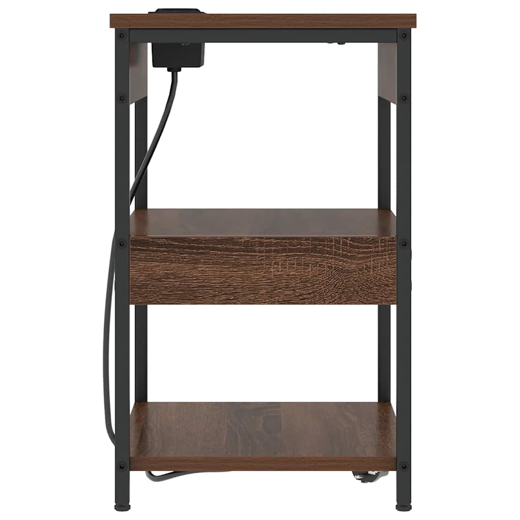 vidaXL Mobiletti da Notte 2 pcs Rovere marrone 41 x 31 x 51 cm