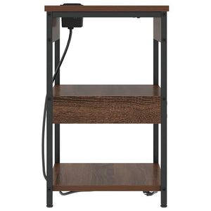 vidaXL Mobiletti da Notte 2 pcs Rovere marrone 41 x 31 x 51 cm