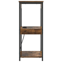 vidaXL Comò con stazione di ricarica Rovere fumo Legno multistrato