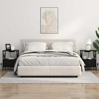 vidaXL Armadio da Notte con cassetto Rovere nero 41.5 x 40.5 x 55 cm