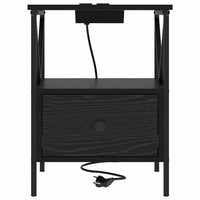 Armadio da Notte con cassetto Rovere nero 41.5 x 40.5 x 55 cm 859550