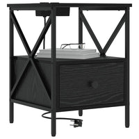 Armadio da Notte con cassetto Rovere nero 41.5 x 40.5 x 55 cm 859550