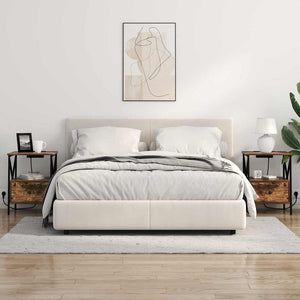 vidaXL Armadio da Notte 2 pcs Rovere fumo 41.5 x 40.5 x 55 cm