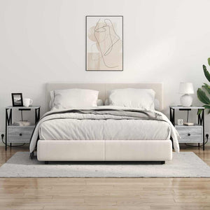 vidaXL Armadio da Notte 2 pcs Grigio sonoma 41.5 x 40.5 x 55 cm