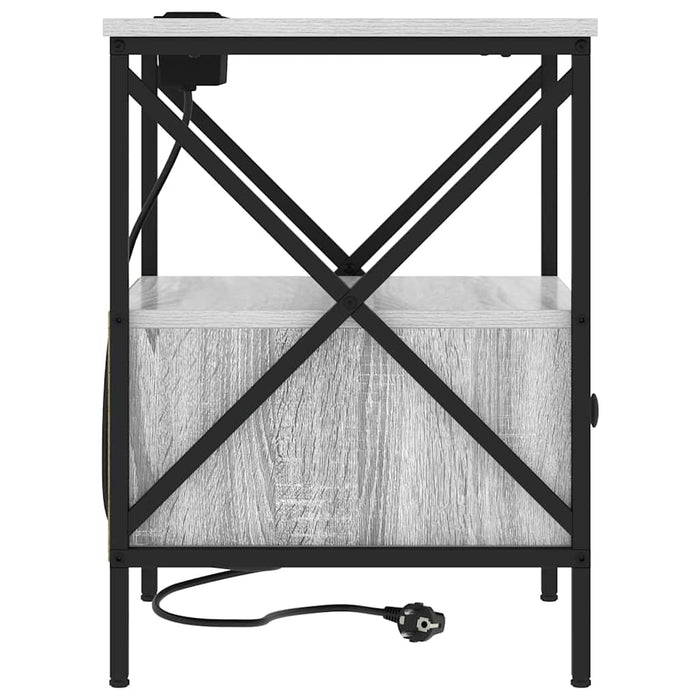 vidaXL Armadio da Notte 2 pcs Grigio sonoma 41.5 x 40.5 x 55 cm