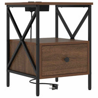 vidaXL Armadio da Notte Rovere marrone 41.5 x 40.5 x 55 cm