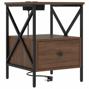 vidaXL Armadio da Notte Rovere marrone 41.5 x 40.5 x 55 cm