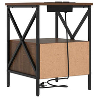 vidaXL Armadio da Notte Rovere marrone 41.5 x 40.5 x 55 cm