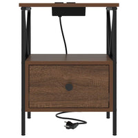 vidaXL Armadio da Notte Rovere marrone 41.5 x 40.5 x 55 cm