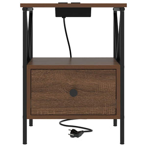 vidaXL Armadio da Notte Rovere marrone 41.5 x 40.5 x 55 cm