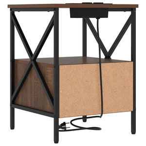 vidaXL Armadio da Notte 2 pcs Rovere marrone 41.5 x 40.5 x 55 cm