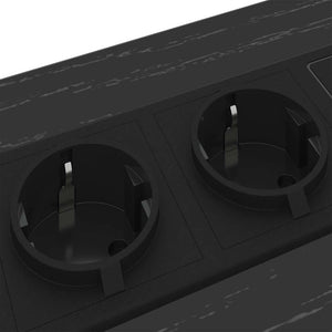 vidaXL Comò con stazione di ricarica con cassetto 2 pcs Rovere nero