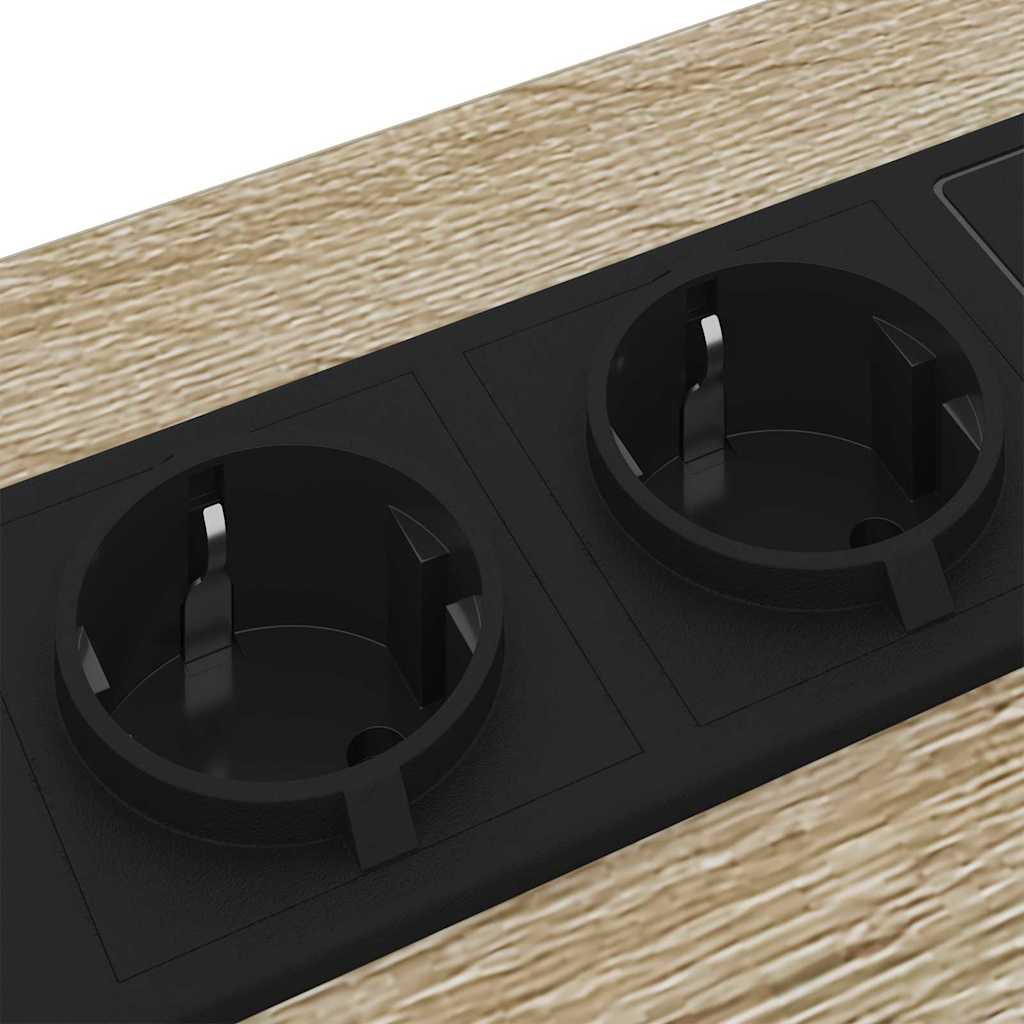 vidaXL Comò con stazione di ricarica rovere sonoma Legno multistrato