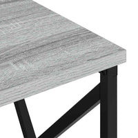 vidaXL Comò con stazione di ricarica Grigio sonoma Legno multistrato