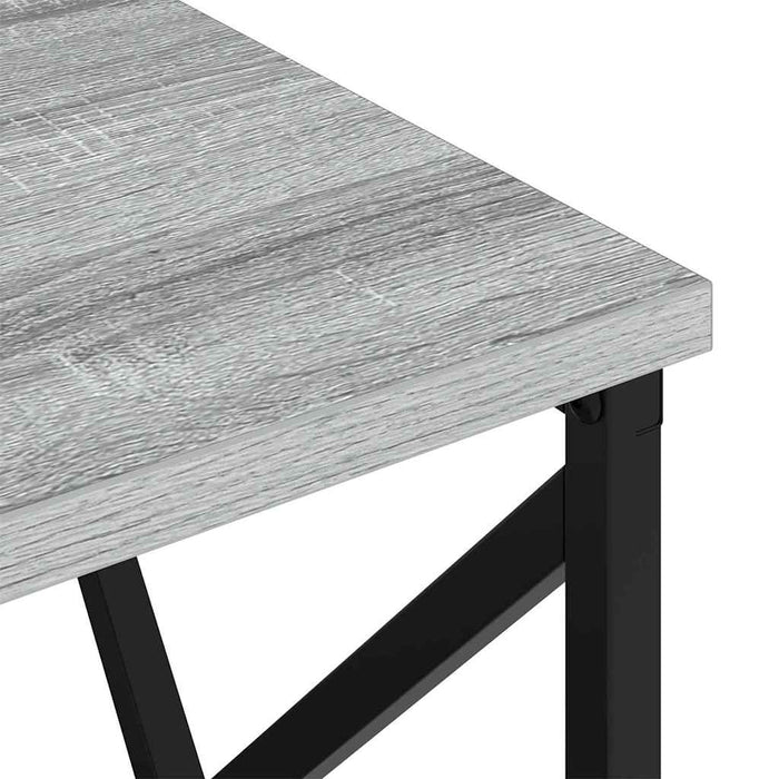 vidaXL Comò con stazione di ricarica Grigio sonoma Legno multistrato