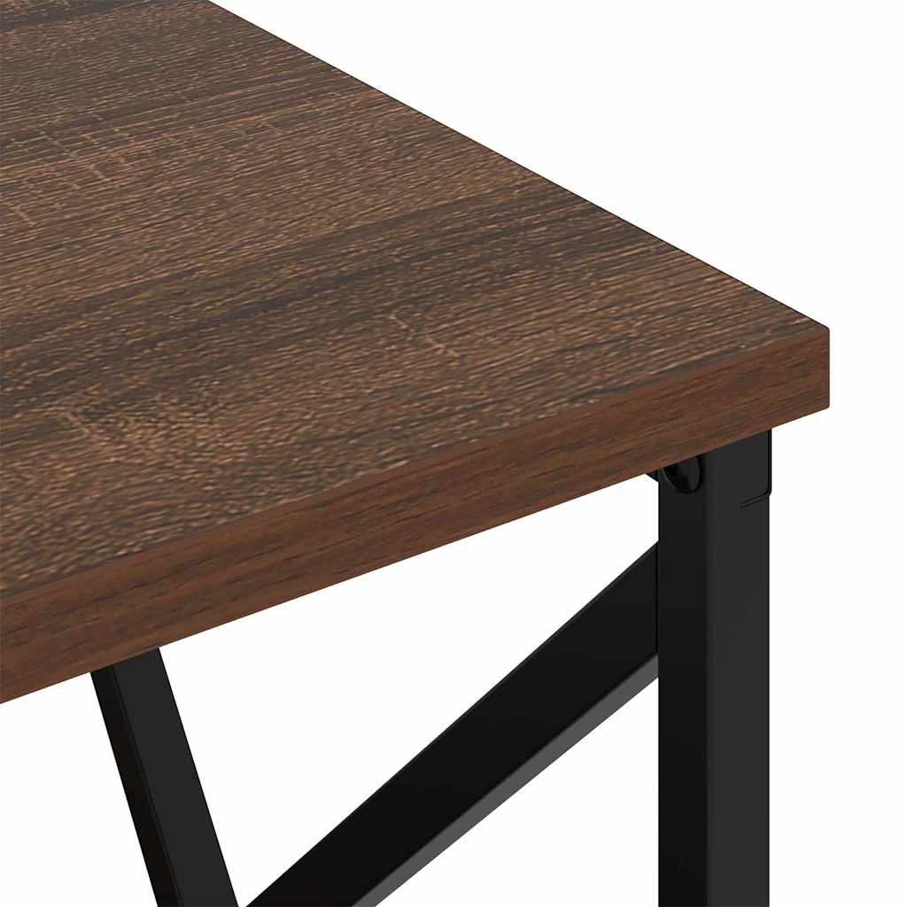 vidaXL Comò con stazione di ricarica Rovere marrone Legno multistrato