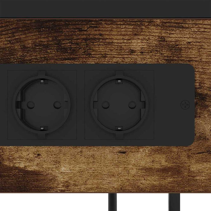 vidaXL Armadio da Notte Rovere fumo 40 x 27 x 76 cm Legno multistrato