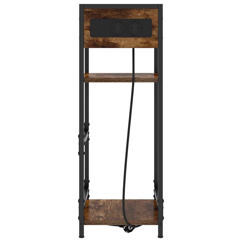 vidaXL Armadio da Notte Rovere fumo 40 x 27 x 76 cm Legno multistrato