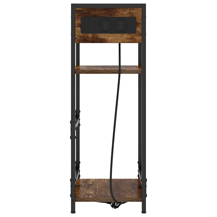 vidaXL Armadio da Notte Rovere fumo 40 x 27 x 76 cm Legno multistrato