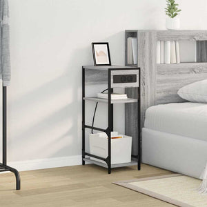 vidaXL Armadio da Notte con cassetto Grigio sonoma 40 x 27 x 76 cm