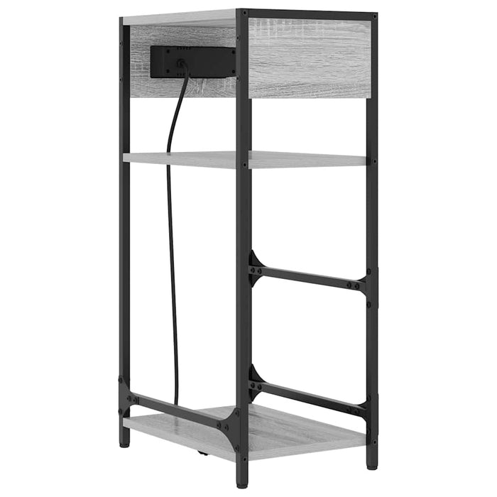 vidaXL Armadio da Notte con cassetto Grigio sonoma 40 x 27 x 76 cm