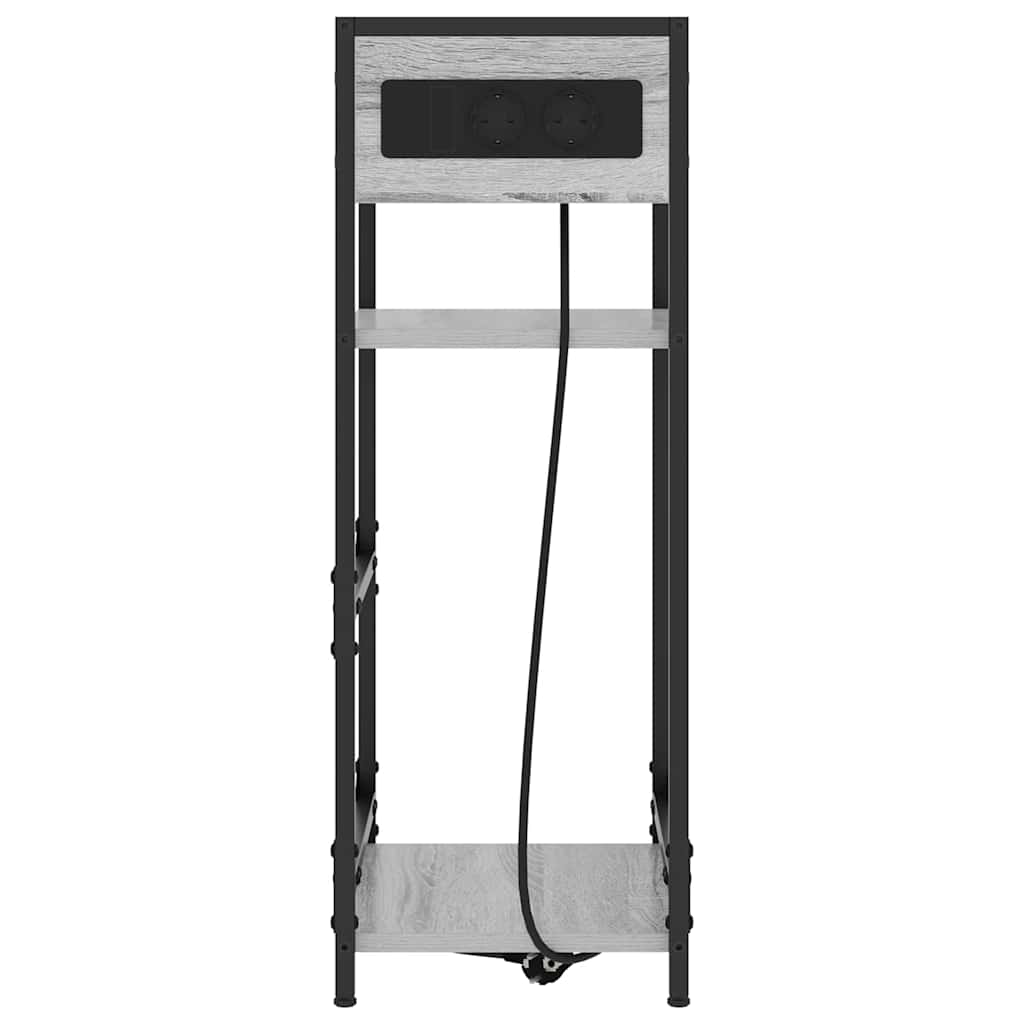 vidaXL Armadio da Notte con cassetto Grigio sonoma 40 x 27 x 76 cm