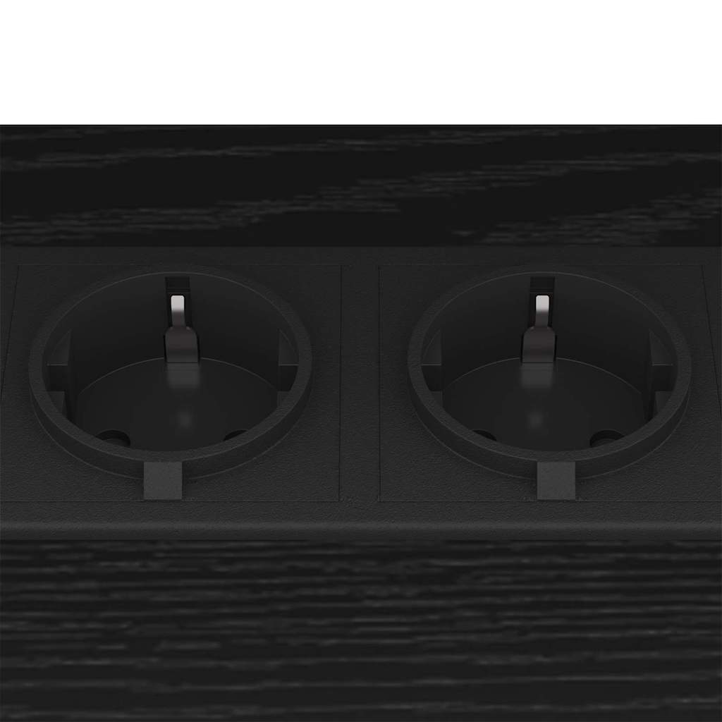 vidaXL Armadio da Notte Rovere nero 38 x 30 x 48 cm Legno multistrato