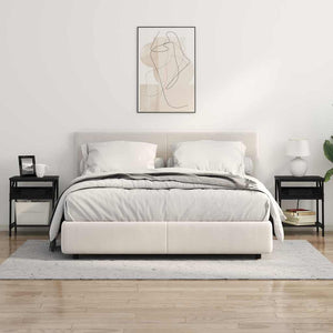 vidaXL Mobiletti da Notte 2 pcs Rovere nero 38 x 30 x 48 cm