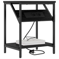 vidaXL Mobiletti da Notte 2 pcs Rovere nero 38 x 30 x 48 cm