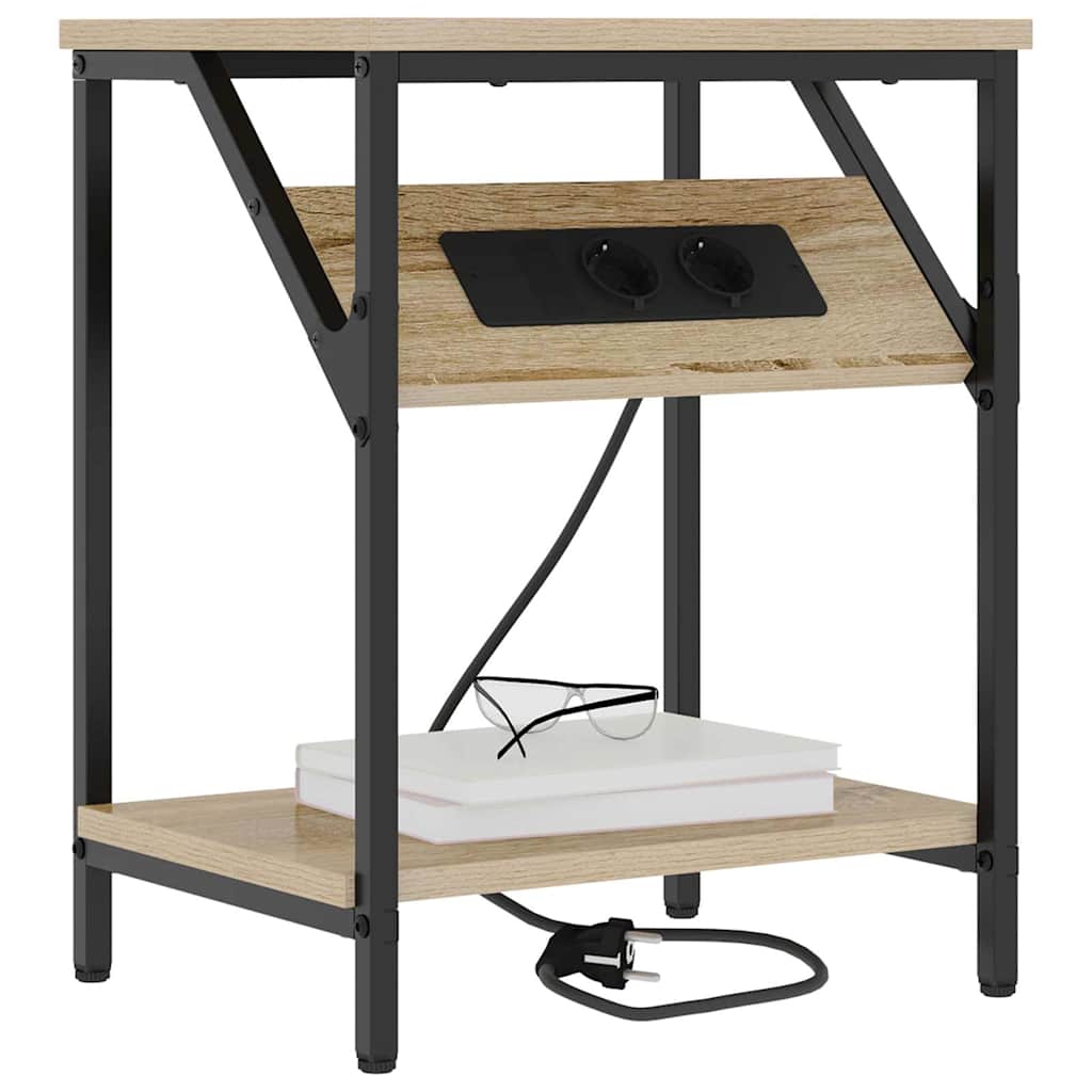 vidaXL Mobiletti da Notte 2 pcs rovere sonoma 38 x 30 x 48 cm