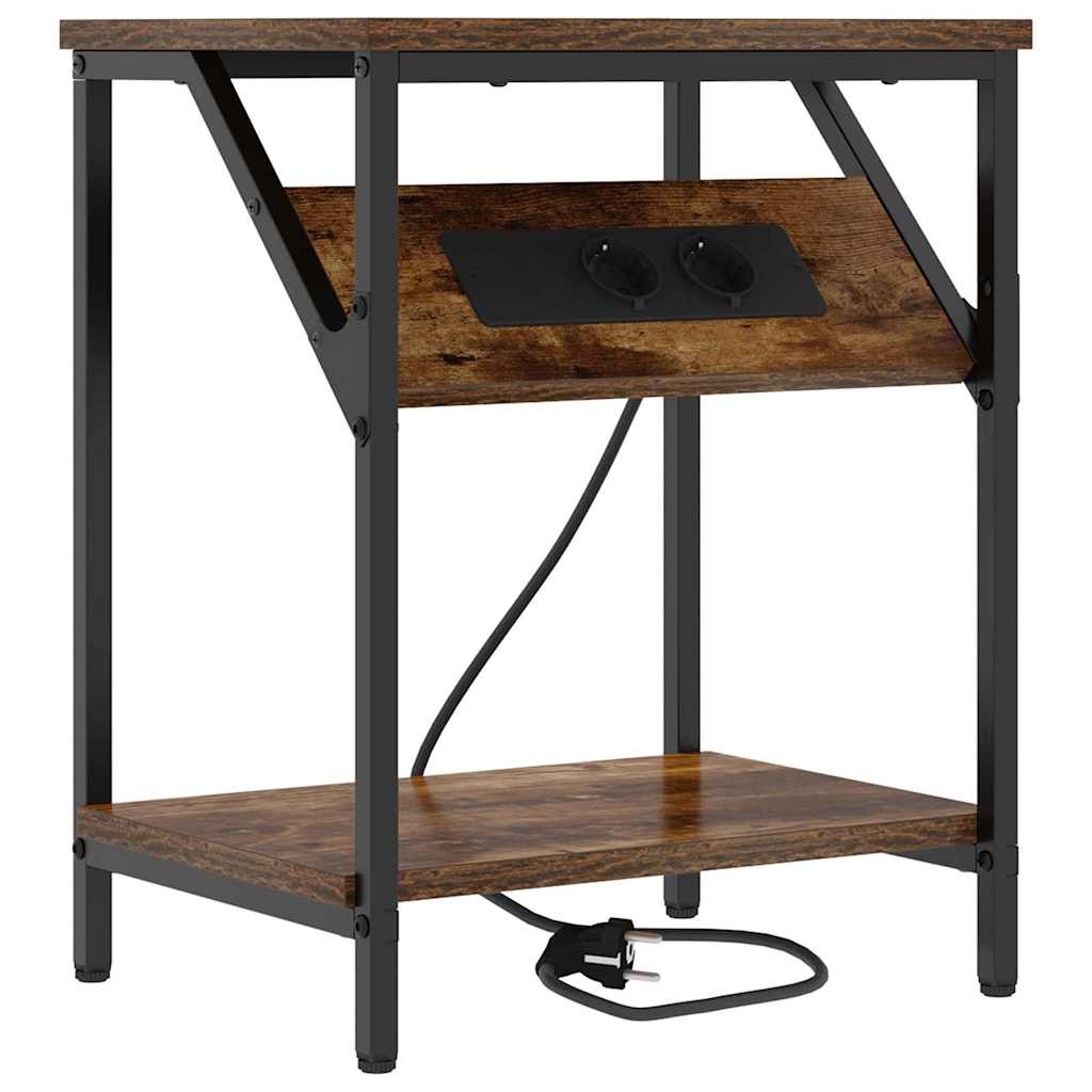 vidaXL Armadio da Notte Rovere fumo 38 x 30 x 48 cm Legno multistrato