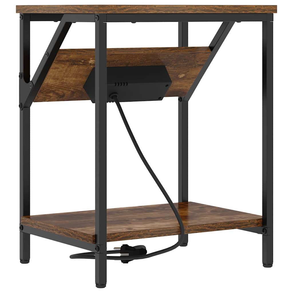 vidaXL Armadio da Notte Rovere fumo 38 x 30 x 48 cm Legno multistrato