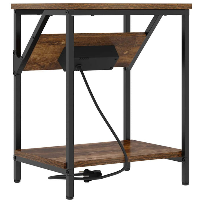 vidaXL Armadio da Notte Rovere fumo 38 x 30 x 48 cm Legno multistrato