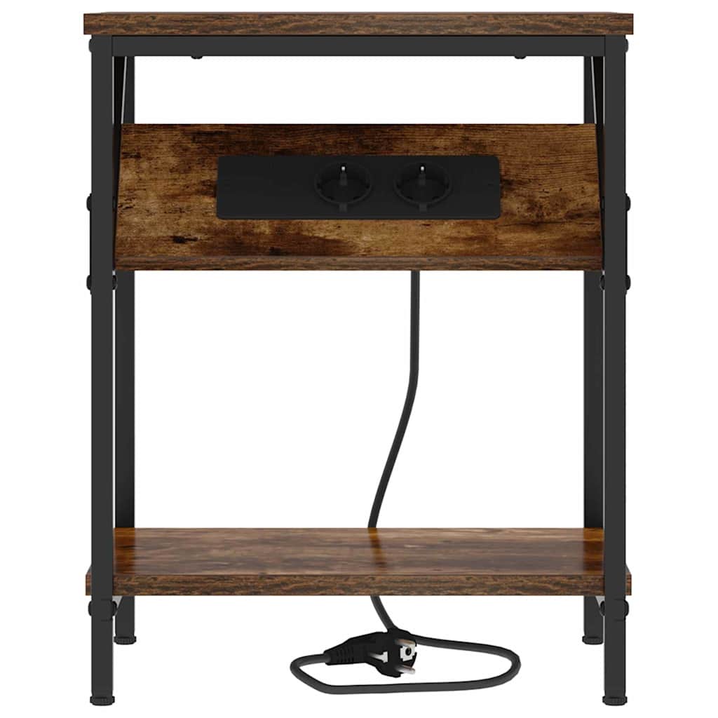 vidaXL Armadio da Notte Rovere fumo 38 x 30 x 48 cm Legno multistrato