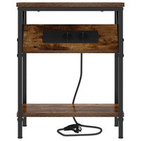 vidaXL Armadio da Notte Rovere fumo 38 x 30 x 48 cm Legno multistrato