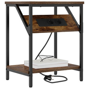 vidaXL Armadio da Notte Rovere fumo 38 x 30 x 48 cm Legno multistrato