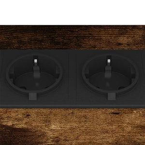 vidaXL Mobiletti da Notte 2 pcs Rovere fumo 38 x 30 x 48 cm