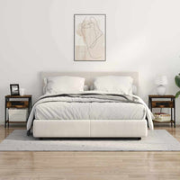 vidaXL Mobiletti da Notte 2 pcs Rovere fumo 38 x 30 x 48 cm