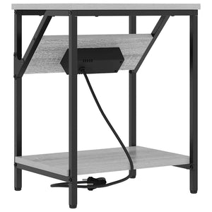 vidaXL Armadio da Notte Grigio sonoma 38 x 30 x 48 cm