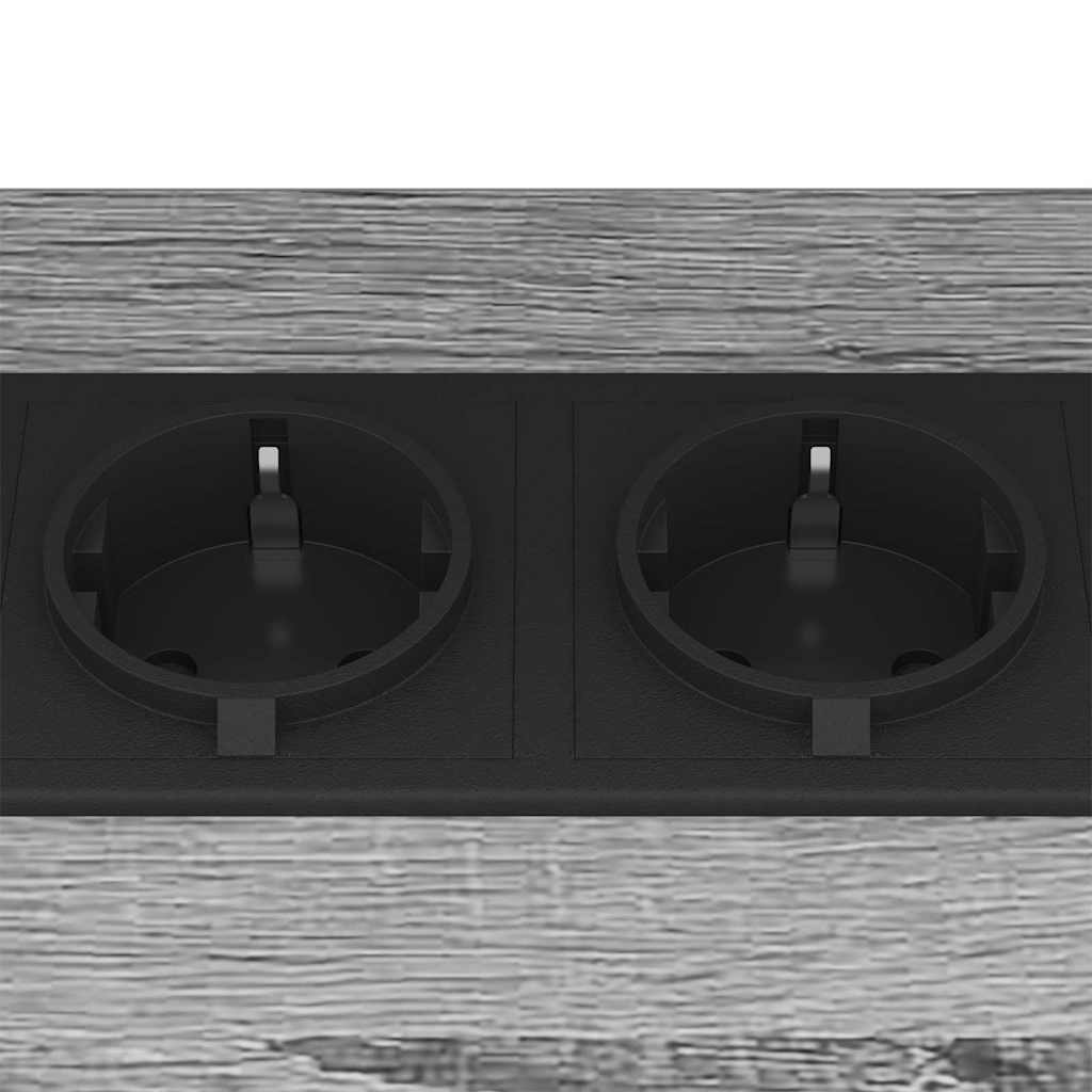 vidaXL Mobiletti da Notte 2 pcs Grigio sonoma 38 x 30 x 48 cm