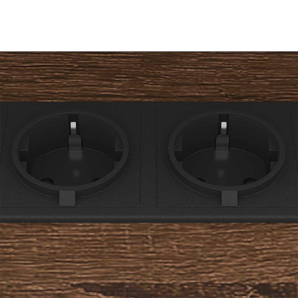 vidaXL Mobiletti da Notte 2 pcs Rovere marrone 38 x 30 x 48 cm