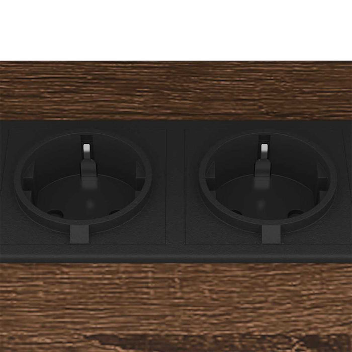 vidaXL Mobiletti da Notte 2 pcs Rovere marrone 38 x 30 x 48 cm